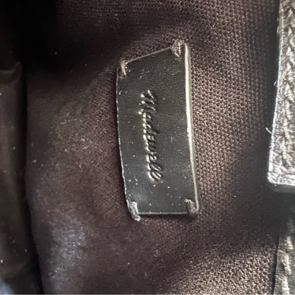 Madewell The Essential Micro Bucket Tote Black Silver Grommets Leather - Picture 10 of 10